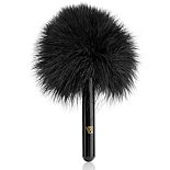 Черная перьевая кисточка с гладкой ручкой Caressing Feather